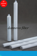 China PP membrane filter 20&quot; 0.1um pp pleated filter cartridge for water treatment supplier