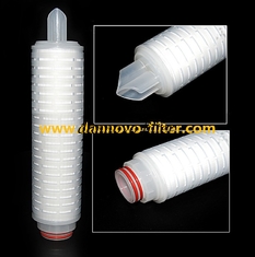 China 0.22 Micron Polypropylene PP Pleated Water Filter Cartridge For Water Treatment supplier