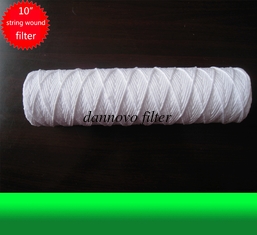 China 10 Inch Water Filter Cartridge White PP Yarn String Wound Filter Cartridge supplier