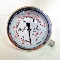 China Stainless Steel Connection Thread Pressure Guage Radial Direction Axial Direction Pressure Guage supplier