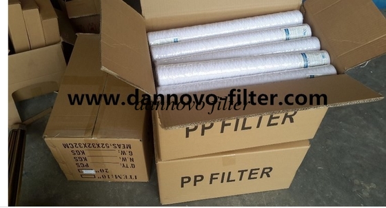 10-40 Temperature Resistant Water Filter Cartridge 5 Micron Filtration PP Silicone Seal supplier