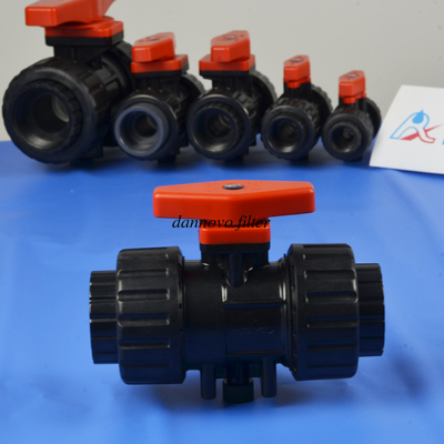 RUNXIN  Ceramic Core And Manual Plastic Ball Valve DN15-DN50  UPVC Glue supplier