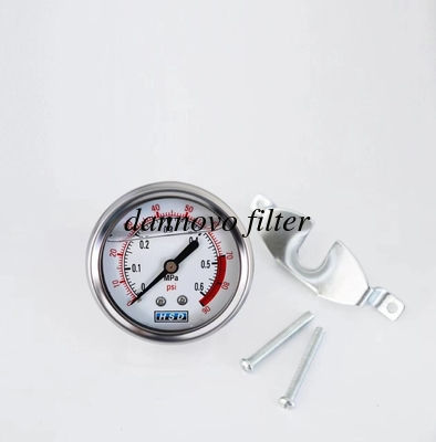 1/4 Inch NPT Pressure Guage with Acrylic Window and Stainless Steel Wetted Parts